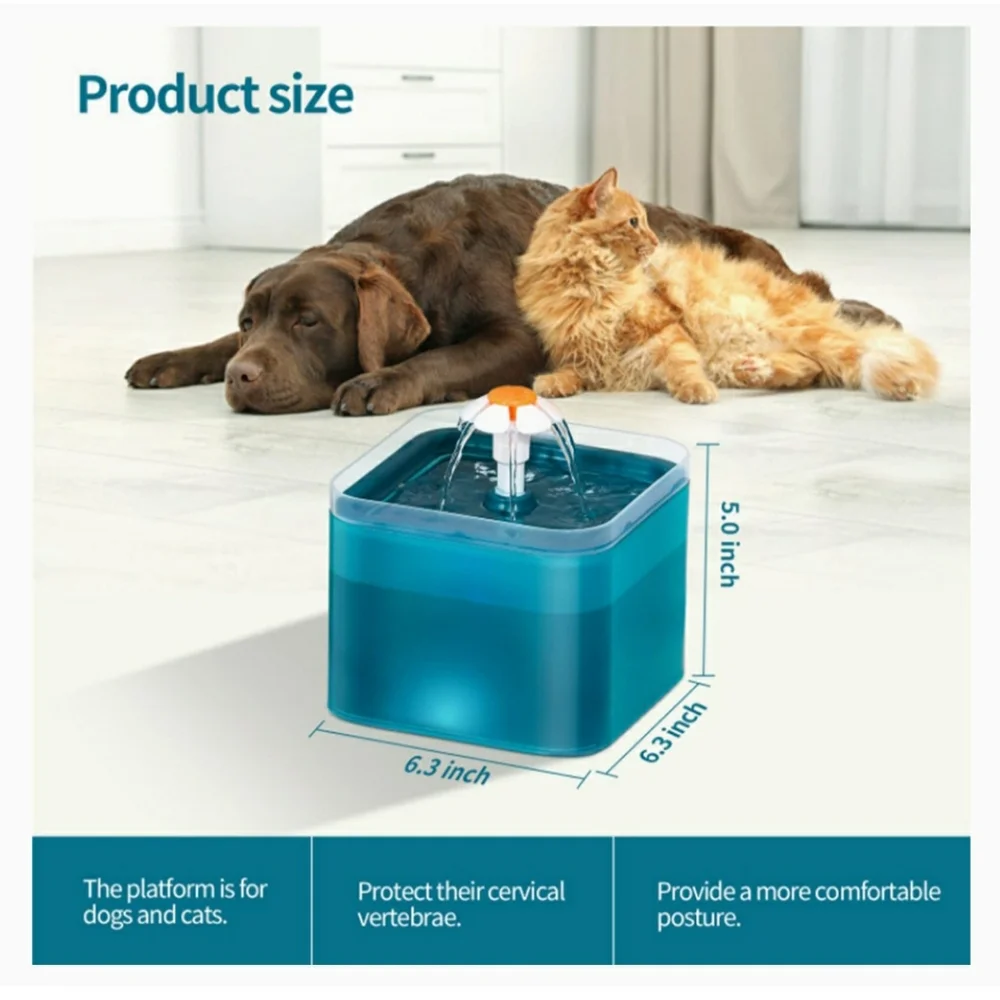 Pet Water Fountain with LED Light
